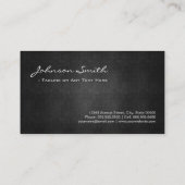Anwalt / Anwalt Cool Black Metal Einfachheit Visitenkarte (Rückseite)