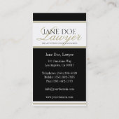 Anwalt/Anwalt Gold Script Visitenkarte (Rückseite)