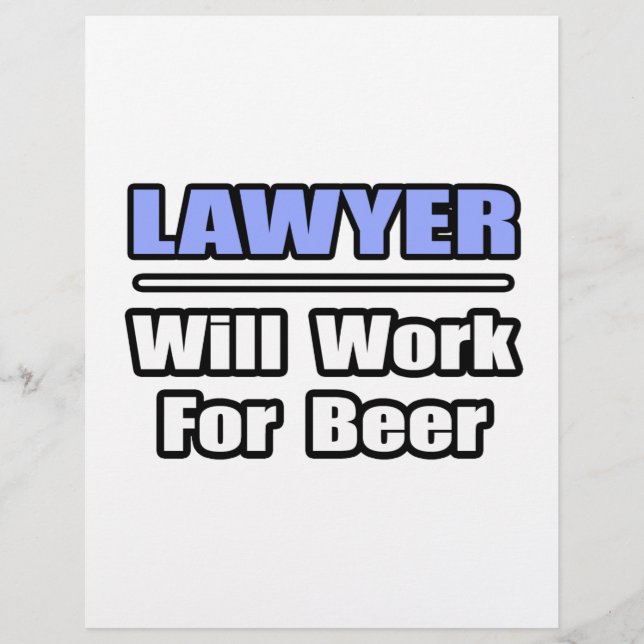 Anwalt... arbeitet für Bier (Vorderseite)