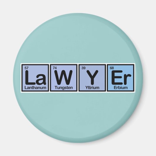 Anwalt aus Elementen Magnet (Vorne)