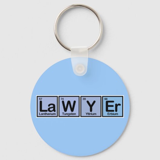 Anwalt aus Elementen Schlüsselanhänger (Vorderseite)
