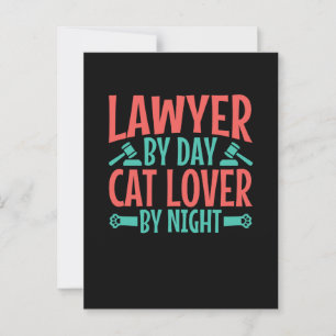 Anwalt bei Day Cat Lover by Night Postkarte