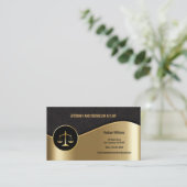 Anwalt bei Law Black & Gold Scales Business Cards Visitenkarte (Stehend Vorderseite)