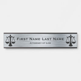 Anwalt bei Law Door Signs Anwalt SIlver Türschild