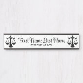 Anwalt bei Law Door Signs Anwalt White Türschild (Vorderseite )