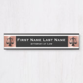 Anwalt bei Law Door Signs Anwältin Rose Gold Türschild (Vorderseite )