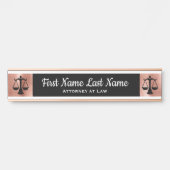 Anwalt bei Law Door Signs Anwältin Rose Gold Türschild (Vorderseite )