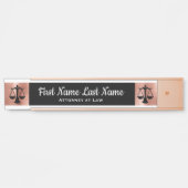 Anwalt bei Law Door Signs Anwältin Rose Gold Türschild (Vorderseite )