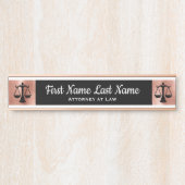 Anwalt bei Law Door Signs Anwältin Rose Gold Türschild (Vorderseite )