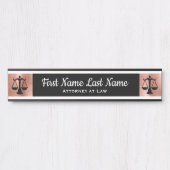 Anwalt bei Law Door Signs Anwältin Rose Gold Türschild (Vorderseite )
