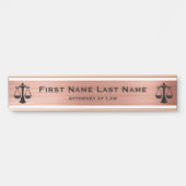 Anwalt bei Law Door Signs Anwältin Rose Gold Türschild (Vorderseite )