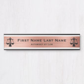 Anwalt bei Law Door Signs Anwältin Rose Gold Türschild (Vorderseite )