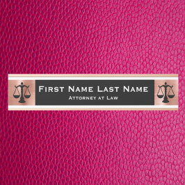 Anwalt bei Law Door Signs Anwältin Rose Gold Türschild