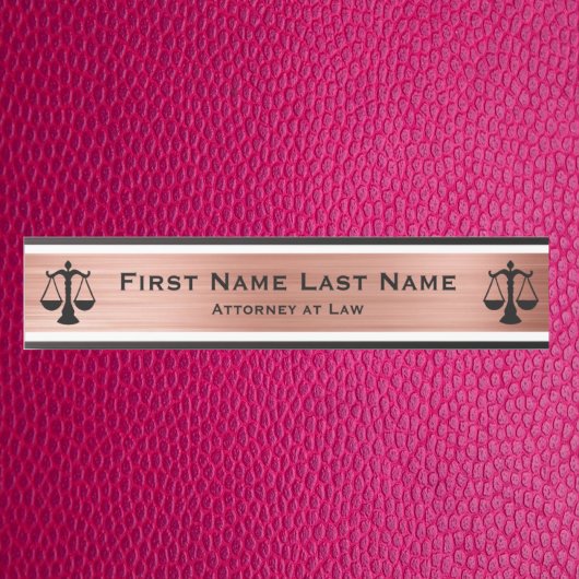 Anwalt bei Law Door Signs Anwältin Rose Gold Türschild