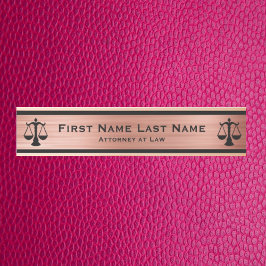 Anwalt bei Law Door Signs Anwältin Rose Gold Türschild
