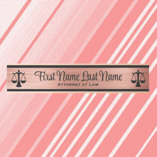 Anwalt bei Law Door Signs Anwältin Rose Gold Türschild