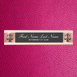 Anwalt bei Law Door Signs Anwältin Rose Gold Türschild