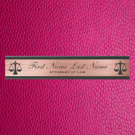 Anwalt bei Law Door Signs Anwältin Rose Gold Türschild