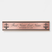 Anwalt bei Law Door Signs Anwältin Rose Gold Türschild (Vorderseite )