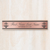 Anwalt bei Law Door Signs Anwältin Rose Gold Türschild (Vorderseite )