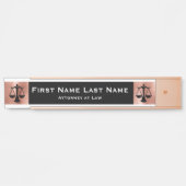 Anwalt bei Law Door Signs Anwältin Rose Gold Türschild (Vorderseite )