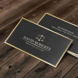 Anwalt bei Law Gold Gerahmt Black Leather Lawyer Visitenkarte