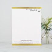 Anwalt bei Law Gold Metal Rechtsanwalt Briefbogen (Stehend Vorderseite)