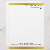 Anwalt bei Law Gold Metal Rechtsanwalt Briefbogen (Vorne/Hinten)