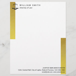Anwalt bei Law Gold Metal Rechtsanwalt Briefbogen