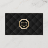 Anwalt bei Law Gold Scale Classy Black Quilted Visitenkarte (Vorderseite)