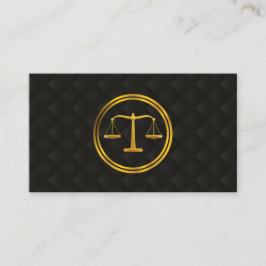 Anwalt bei Law Gold Scale Classy Black Quilted Visitenkarte