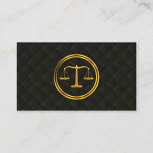 Anwalt bei Law Gold Scale Classy Black Quilted Visitenkarte