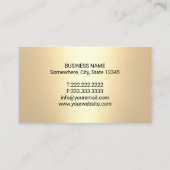 Anwalt beim Law Gold Label Black Glitzer Visitenkarte (Rückseite)