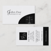 Anwalt Black/LtGrey Corner Visitenkarte (Vorne/Hinten)