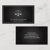 Anwalt | Black Tiling | Rechtsjustiz Visitenkarte (Vorne/Hinten)