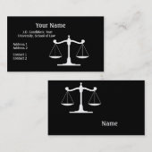 Anwalt Black Visitenkarte (Vorne/Hinten)