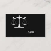 Anwalt Black Visitenkarte (Rückseite)