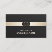 Anwalt Carbon Fibre Gold Stripe Modern Visitenkarte (Vorderseite)