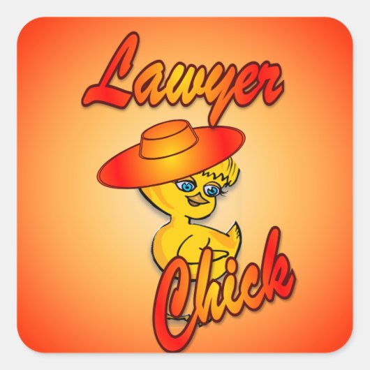 Anwalt Chick #5 Quadratischer Aufkleber (Vorderseite)
