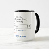 Anwalt Custom Personalisierte Mug Tasse (VorderseiteRechts)