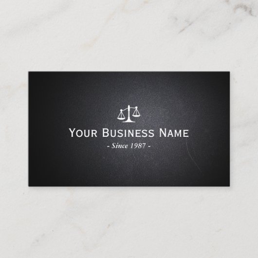 Anwalt Dark Leather Beruflich Visitenkarte (Vorderseite)