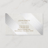 Anwalt des Juristenamts Moderner Silberner und Gol Visitenkarte (Rückseite)