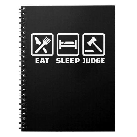 Anwalt Eat Sleep Judge Notizblock (Vorderseite)