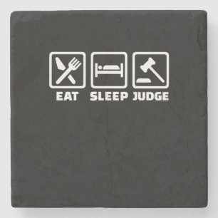 Anwalt Eat Sleep Judge Steinuntersetzer