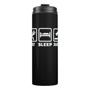 Anwalt Eat Sleep Judge Thermosbecher