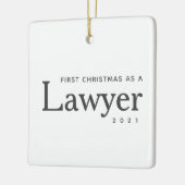 Anwalt First Christmas Simple Custom Holiday Keramikornament (Links)