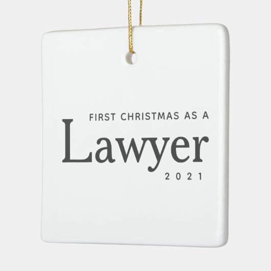 Anwalt First Christmas Simple Custom Holiday Keramikornament (Links)