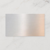 Anwalt Foto Metallic Visitenkarte (Rückseite)