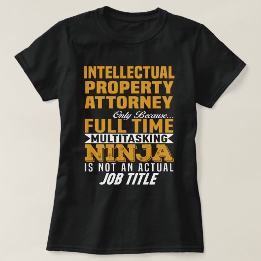 Anwalt für geistiges Eigentum T-Shirt (Design vorne)