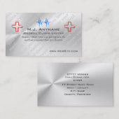 Anwalt für medizinische Ansprüche Silbereffekt Visitenkarte (Vorne/Hinten)